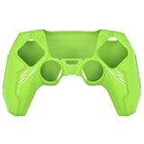 PlayVital Mecha Edition Silicone Cover Compatible with ps5 Controller with 2 Joystick Caps and 6 Stickers, Shockproof Non-Slip Grip Protector Accessories, Fits for ps5 Charging Station - Neon Green - KKBPFP004