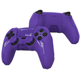 PlayVital Mecha Edition Silicone Cover Compatible with ps5 Controller with 2 Joystick Caps and 6 Stickers, Shockproof Non-Slip Grip Protector Accessories, Fits for ps5 Charging Station - Purple - KKBPFP003