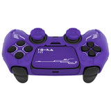 PlayVital Mecha Edition Silicone Cover Compatible with ps5 Controller with 2 Joystick Caps and 6 Stickers, Shockproof Non-Slip Grip Protector Accessories, Fits for ps5 Charging Station - Purple - KKBPFP003