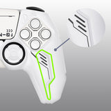 PlayVital Mecha Edition Silicone Cover Compatible with ps5 Controller with 2 Joystick Caps and 6 Stickers, Shockproof Non-Slip Grip Protector Accessories, Fits for ps5 Charging Station - White - KKBPFP002