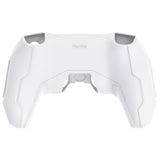 PlayVital Mecha Edition Silicone Cover Compatible with ps5 Controller with 2 Joystick Caps and 6 Stickers, Shockproof Non-Slip Grip Protector Accessories, Fits for ps5 Charging Station - White - KKBPFP002