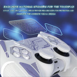 PlayVital Mecha Rhino Silicone Cover for PS5 Controller with Thumb Grips & Stickers, Anti-Slip Controller Grip Skin Accessories Compatible with PS5 Charging Station - White & Light Violet - HZAPFP003