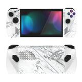 PlayVital Modern White Marble Custom Stickers Vinyl Wraps Protective Skin Decal for ROG Ally Handheld Gaming Console - RGTM014