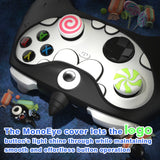 PlayVital MonoEye Monster Cute Silicone Cover for Xbox Series X/S Controller, Includes Joystick Caps and Stickers for Xbox Core Controller Anti-Slip Grip Case - Black - GTTX3P001