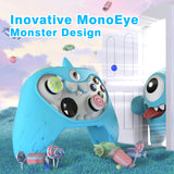 PlayVital MonoEye Monster Cute Silicone Cover for Xbox Series X/S Controller, Includes Joystick Caps and Stickers for Xbox Core Controller Anti-Slip Grip Case - Blue - GTTX3P004