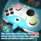 PlayVital MonoEye Monster Cute Silicone Cover for Xbox Series X/S Controller, Includes Joystick Caps and Stickers for Xbox Core Controller Anti-Slip Grip Case - Blue - GTTX3P004