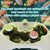 PlayVital MonoEye Monster Cute Silicone Cover for Xbox Series X/S Controller, Includes Joystick Caps and Stickers for Xbox Core Controller Anti-Slip Grip Case - White - GTTX3P002