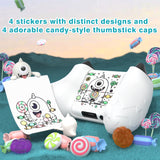 PlayVital MonoEye Monster Cute Silicone Cover for Xbox Series X/S Controller, Includes Joystick Caps and Stickers for Xbox Core Controller Anti-Slip Grip Case - White - GTTX3P002