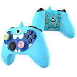 PlayVital MonoEye Monster Cute Silicone Cover for Xbox Series X/S Controller, Includes Joystick Caps and Stickers for Xbox Core Controller Anti-Slip Grip Case - Blue - GTTX3P004