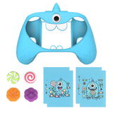 PlayVital MonoEye Monster Cute Silicone Cover for Xbox Series X/S Controller, Includes Joystick Caps and Stickers for Xbox Core Controller Anti-Slip Grip Case - Blue - GTTX3P004