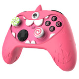 PlayVital MonoEye Monster Cute Silicone Cover for Xbox Series X/S Controller, Includes Joystick Caps and Stickers for Xbox Core Controller Anti-Slip Grip Case - Pink - GTTX3P006