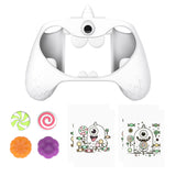 PlayVital MonoEye Monster Cute Silicone Cover for Xbox Series X/S Controller, Includes Joystick Caps and Stickers for Xbox Core Controller Anti-Slip Grip Case - White - GTTX3P002