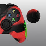 PlayVital Mountain Range Edition Silicone Cover with Thumb Grips for Xbox Elite Series 2 Controller & Xbox Elite Series 2 Core Controller - Red & Black - DVGE2P003