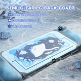 PlayVital Ocean Whisper Series Protective Case for Nintendo Switch 2, Kawaii  Dockable Hard Shell Case + Silicone Grips for Switch 2 with Thumb Grips & Sticker, Shockproof Protection Cover - Mint Blue - YPLNTP001