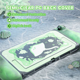 PlayVital Ocean Whisper Series Protective Case for Nintendo Switch 2, Kawaii  Dockable Hard Shell Case + Silicone Grips for Switch 2 with Thumb Grips & Sticker, Shockproof Protection Cover - Pastel Green - YPLNTP003