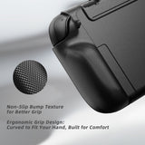 PlayVital PURE Protective Case for Nintendo Switch 2 - Dockable Shockproof TPU Cover with 4 Thumb Grips | Ergonomic Grip Design & Anti-Slip Protection - Black - JKUNTM001