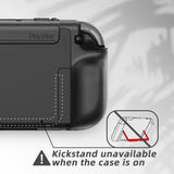 PlayVital PURE Grip Case for Nintendo Switch 2 – Shockproof TPU Cover Ergonomic Anti-Slip Grips Design & Thumbstick Caps - Black - JKUNTM001M2