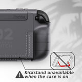 PlayVital PURE Grip Case for Nintendo Switch 2 – Shockproof TPU Cover Ergonomic Anti-Slip Grips Design & Thumbstick Caps - Clear Black - JKUNTM002M2