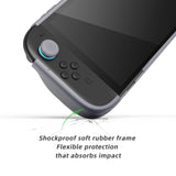 PlayVital PURE Grip Case for Nintendo Switch 2 – Shockproof TPU Cover Ergonomic Anti-Slip Grips Design & Thumbstick Caps - New Hope Gray - JKUNTM003M2