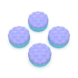 PlayVital Thumbs Cushion Caps Thumb Grips for PS5, for PS4, Thumbstick Grip Cover Joystick Caps for Xbox Series X/S, for Xbox One, Elite Series 2, for Switch Pro Controller - Puff Cloud Texture Design Light Purple & Aqua Blue - PJM3098