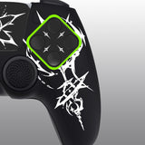 PlayVital Design for PS5 Controller Skin Cover Fit with Charging Station - Anti-Slip Silicone Controller Grip Case for PS5 with 6 Thumb Grip & Sticker, Pure Series Dockable Model - Carving Energy Rift - EKPFL010