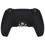 PlayVital Design for PS5 Controller Skin Cover Fit with Charging Station - Anti-Slip Silicone Controller Grip Case for PS5 with 6 Thumb Grip & Sticker, Pure Series Dockable Model - Carving Fire Skull - EKPFL009