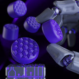 PlayVital QUANTUM Pro Ergonomic Thumbstick Grips for Nintendo Switch 2, Joystick Caps Thumb Grip for Joycon 2 - with 3 Height Convex and Concave - Diamond Grain & Crack Bomb Design - Purple - WWYNTM032