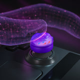 PlayVital Raindrop Texture Thumb Grips for Steam Deck LCD & OLED (4-Pack), Thumb Cushion Caps with Anti-Slip Texture, Height-Boost Joystick Cover for Steam Deck Accessories, for PS Portal Remote Player - Purple - YFSDM058