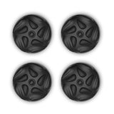 PlayVital for Switch 2 Thumbs Cushion Caps Thumb Grips (4-Pack), Silicone Joystick Grip Cover for Nintendo Switch 2 Joycon, Anti-Slip Raindrop Texture Design - Black - WWYNTM057