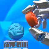 PlayVital for Switch 2 Thumbs Cushion Caps Thumb Grips (4-Pack), Silicone Joystick Grip Cover for Nintendo Switch 2 Joycon, Anti-Slip Raindrop Texture Design - Blue & Orange - WWYNTM055