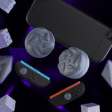 PlayVital for Switch 2 Thumbs Cushion Caps Thumb Grips (4-Pack), Silicone Joystick Grip Cover for Nintendo Switch 2 Joycon, Anti-Slip Raindrop Texture Design - New Hope Gray - WWYNTM058