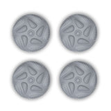 PlayVital for Switch 2 Thumbs Cushion Caps Thumb Grips (4-Pack), Silicone Joystick Grip Cover for Nintendo Switch 2 Joycon, Anti-Slip Raindrop Texture Design - New Hope Gray - WWYNTM058