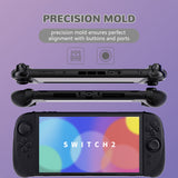 PlayVital Ranger Dockable Silicone Grip Case with Hard Shell Cover for Nintendo Switch 2 - Protective Full-Body Cover with Extra Adjustable Stand & Thumb Grips  - Black - YZCNTM001