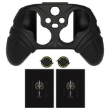 PlayVital Silicone Controller Cover for Xbox Series X/S with Thumbstick Cap & Sticker- Runes Edition Anti-Slip Grip Skin, Shockproof Protector for Xbox Core Wireless Controller - Black - HUAX3P001