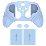 PlayVital Silicone Controller Cover for Xbox Series X/S with Thumbstick Cap & Sticker- Runes Edition Anti-Slip Grip Skin, Shockproof Protector for Xbox Core Wireless Controller - Blue - HUAX3P004