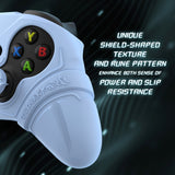 PlayVital Silicone Controller Cover for Xbox Series X/S with Thumbstick Cap & Sticker- Runes Edition Anti-Slip Grip Skin, Shockproof Protector for Xbox Core Wireless Controller - Blue - HUAX3P004