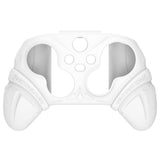 PlayVital Silicone Controller Cover for Xbox Series X/S with Thumbstick Cap & Sticker- Runes Edition Anti-Slip Grip Skin, Shockproof Protector for Xbox Core Wireless Controller - White - HUAX3P002