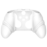 PlayVital Silicone Controller Cover for Xbox Series X/S with Thumbstick Cap & Sticker- Runes Edition Anti-Slip Grip Skin, Shockproof Protector for Xbox Core Wireless Controller - White - HUAX3P002