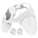 PlayVital Silicone Controller Cover for Xbox Series X/S with Thumbstick Cap & Sticker- Runes Edition Anti-Slip Grip Skin, Shockproof Protector for Xbox Core Wireless Controller - White - HUAX3P002
