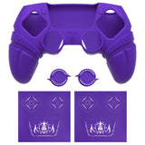 PlayVital Runes Edition Silicone Cover Skin for PS5 Controller with Thumb Grips & Touchpad Skin & D-pad Area Sticker, Compatible with PS5 Charging Dock - Purple - FVEPFP003