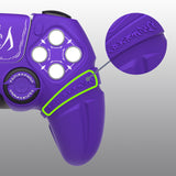 PlayVital Runes Edition Silicone Cover Skin for PS5 Controller with Thumb Grips & Touchpad Skin & D-pad Area Sticker, Compatible with PS5 Charging Dock - Purple - FVEPFP003