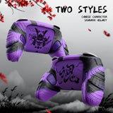 PlayVital for Nintendo Switch 2 Pro Controller Skin Cover – Samurai Armor Edition Silicone Case for Switch 2 Pro Controller with Back Button Caps & Thumb Grip & Sticker, Shockproof  - Purple & Black - JHSPTP004