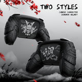 PlayVital for Nintendo Switch 2 Pro Controller Skin Cover – Samurai Armor Edition Silicone Case for Switch 2 Pro Controller with Back Button Caps & Thumb Grip & Sticker, Shockproof  - Black - JHSPTP001