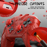 PlayVital for Nintendo Switch 2 Pro Controller Skin Cover – Samurai Armor Edition Silicone Case for Switch 2 Pro Controller with Back Button Caps & Thumb Grip & Sticker, Shockproof  - Red - JHSPTP003