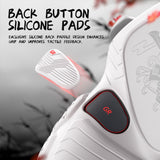 PlayVital for Nintendo Switch 2 Pro Controller Skin Cover – Samurai Armor Edition Silicone Case for Switch 2 Pro Controller with Back Button Caps & Thumb Grip & Sticker, Shockproof  - White - JHSPTP002