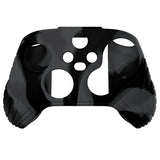 PlayVital Samurai Edition Dark Gray & Black Anti-slip Controller Grip Silicone Skin, Ergonomic Soft Rubber Protective Case Cover for Xbox Series S/X Controller with Black Thumb Stick Caps - WAX3025