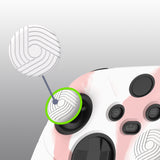 PlayVital Samurai Edition Pink & White Anti-slip Controller Grip Silicone Skin, Ergonomic Soft Rubber Protective Case Cover for Xbox Series S/X Controller with Black Thumb Stick Caps - WAX3026