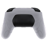 PlayVital Samurai Edition Ergonomic Silicone Skin Protective Case for Nintendo Switch Pro Controller, Soft Anti-slip Controller Grip Protector for Nintendo Switch Pro with Thumb Grip Caps - Clear White - EBNPP008