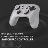 PlayVital Samurai Edition Ergonomic Silicone Skin Protective Case for Nintendo Switch Pro Controller, Soft Anti-slip Controller Grip Protector for Nintendo Switch Pro with Thumb Grip Caps - Glow in Dark - Green - EBNPP007