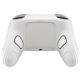 PlayVital Samurai Edition Protective Skin Case for Nintendo Switch 2 Pro Controller with Back Button Caps & Thumb Grips & Stickers, Shockproof  for Switch 2 Pro Controller Silicone Cover - White - BADPTP002